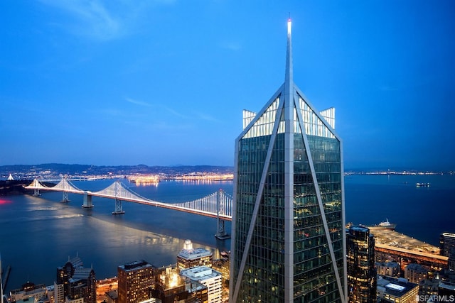 181 Fremont St Unit 65C, San Francisco, CA 94105 - city view featuring a notable bridge, a view of city lights, and a large body of water