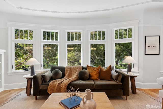 1982 Fell St, San Francisco, CA 94117 - living area featuring baseboards and light wood finished floors