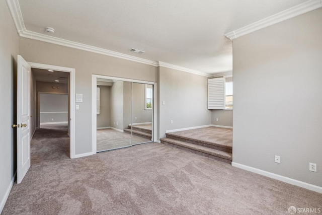 5317 Judsonville Dr, Antioch, CA 94531 - unfurnished bedroom featuring ornamental molding, carpet flooring, baseboards, and a closet