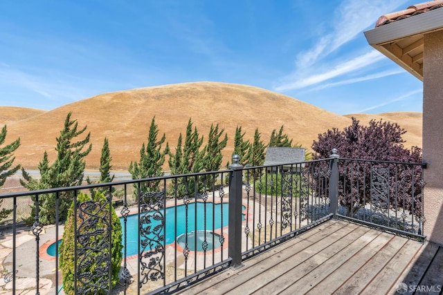 5317 Judsonville Dr, Antioch, CA 94531 - wooden terrace with a mountain view