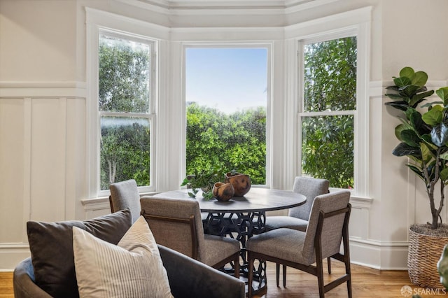 sunroom with plenty of natural light