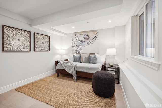 bedroom featuring hardwood / wood-style floors