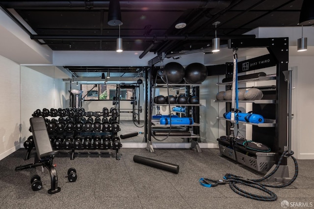2177 3rd St Unit 422, San Francisco, CA 94107 - exercise room featuring baseboards