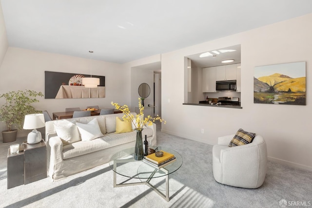 view of carpeted living room