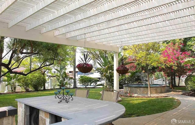 2220 Sunset Pt, Discovery Bay, CA 94505 - view of patio / terrace featuring a pergola