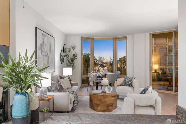 88 King St Unit 520, San Francisco, CA 94107 - living room featuring wood finished floors