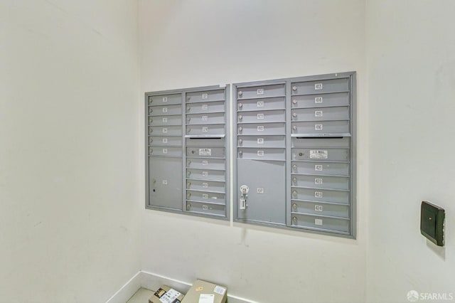 interior details with mail boxes