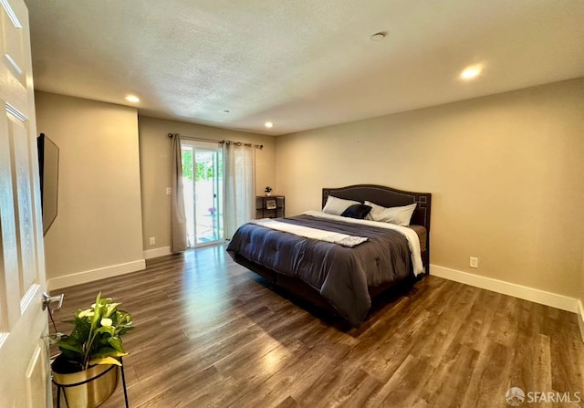 139 Hall Ln, Walnut Creek, CA 94597 - bedroom with access to outside, wood finished floors, and recessed lighting
