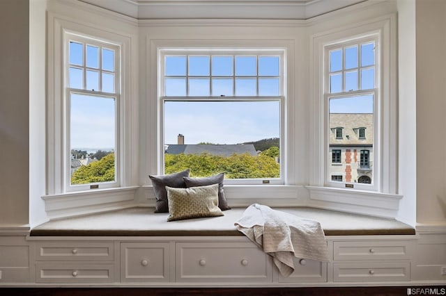 sitting room featuring a wealth of natural light