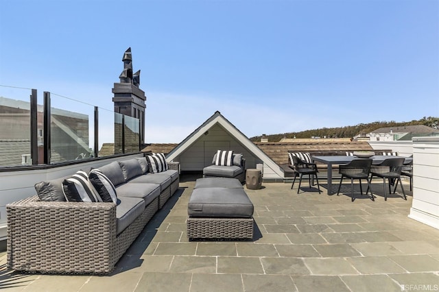 view of patio / terrace featuring an outdoor hangout area