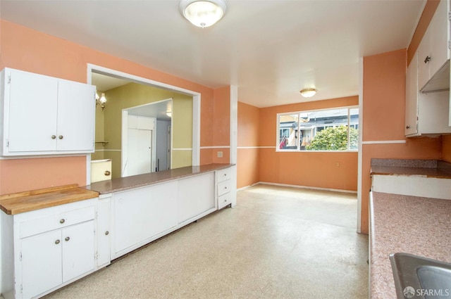 2567 Bryant St, San Francisco, CA 94110 - kitchen featuring white cabinets, light countertops, and light flooring