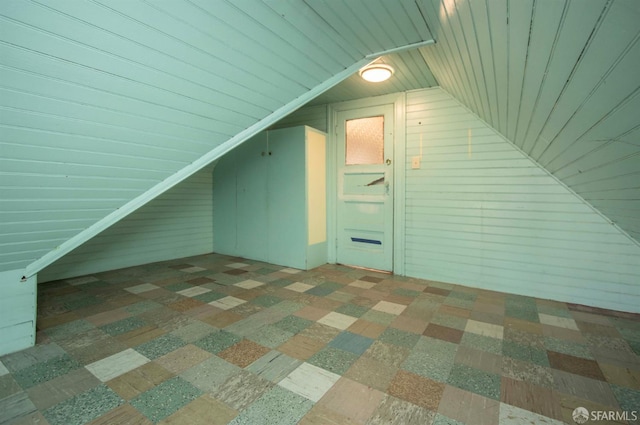 2567 Bryant St, San Francisco, CA 94110 - additional living space featuring lofted ceiling and wooden walls
