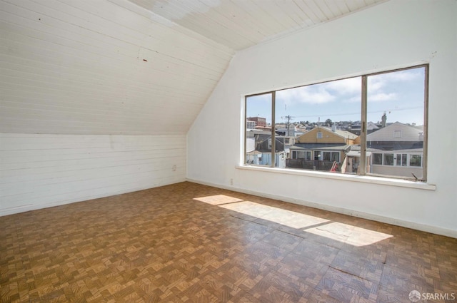 2567 Bryant St, San Francisco, CA 94110 - additional living space with lofted ceiling and wood walls