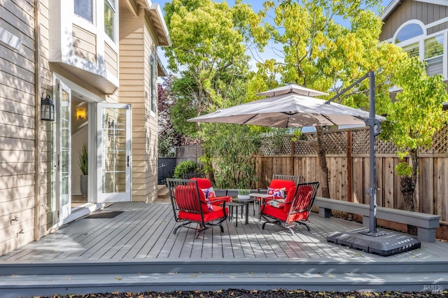 110 Baypoint Dr, San Rafael, CA 94901 - wooden terrace featuring a fenced backyard