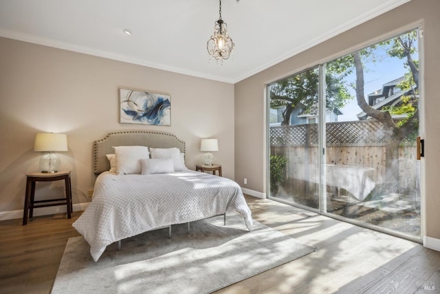 110 Baypoint Dr, San Rafael, CA 94901 - bedroom featuring wood finished floors, baseboards, and crown molding