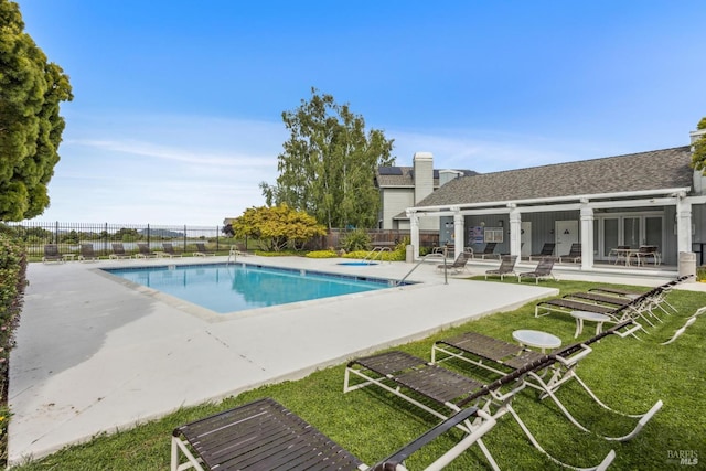 110 Baypoint Dr, San Rafael, CA 94901 - community pool with a patio area