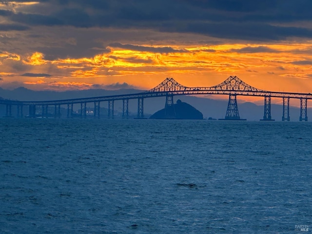 110 Baypoint Dr, San Rafael, CA 94901 - water view with a pier and a notable bridge