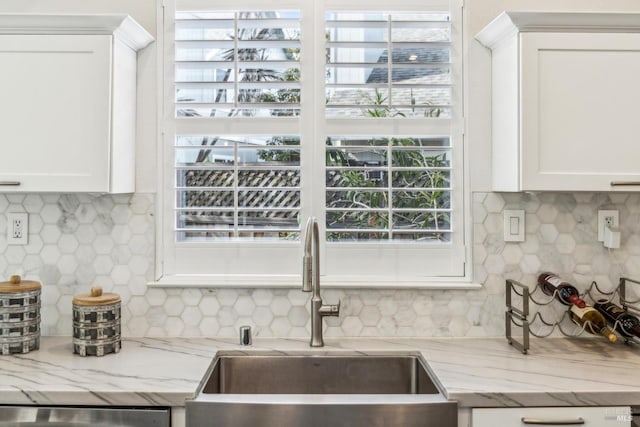 110 Baypoint Dr, San Rafael, CA 94901 - kitchen with a sink, tasteful backsplash, white cabinets, and dishwasher