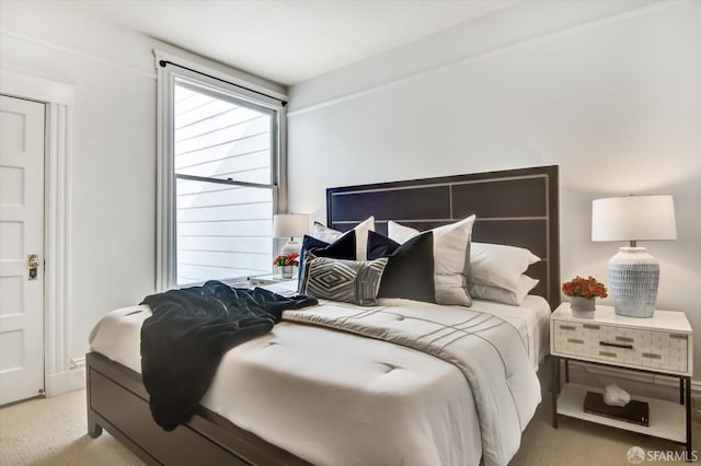 view of carpeted bedroom