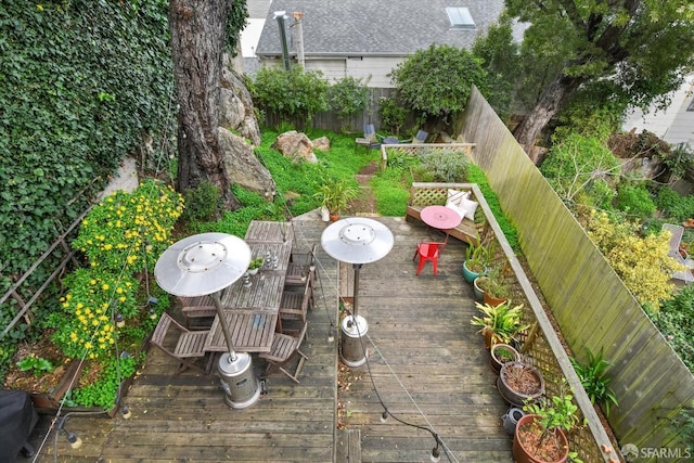 view of wooden deck