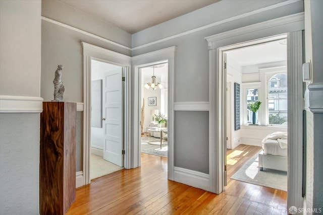 foyer entrance with light wood-type flooring