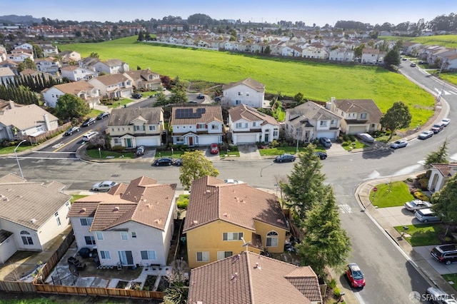 bird's eye view with a residential view