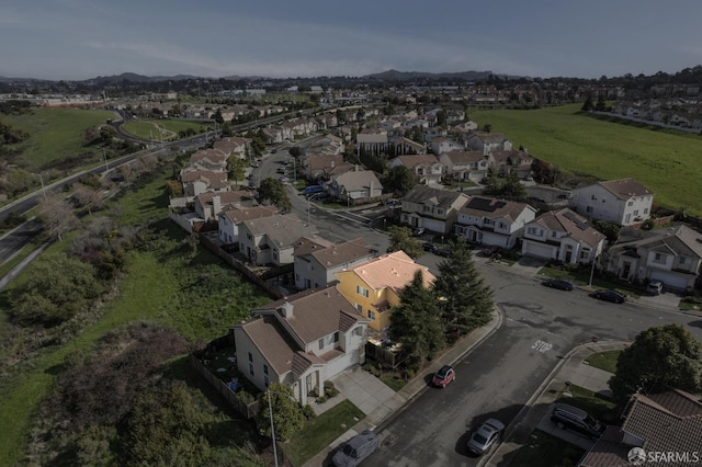 bird's eye view featuring a residential view