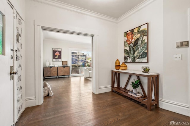 882 56th St, Oakland, CA 94608 - corridor featuring crown molding and wood finished floors
