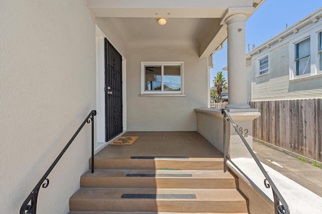 882 56th St, Oakland, CA 94608 - entrance to property with stucco siding