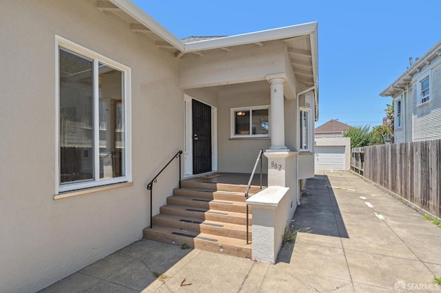 882 56th St, Oakland, CA 94608 - entrance to property featuring stucco siding