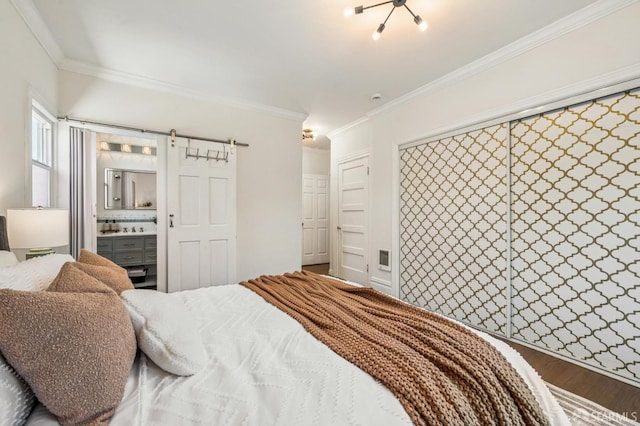 882 56th St, Oakland, CA 94608 - bedroom with ornamental molding and wood finished floors