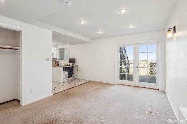 522 Liberty St, San Francisco, CA 94114 - unfurnished living room with light colored carpet, recessed lighting, and baseboards