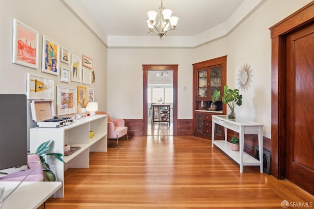 522 Liberty St, San Francisco, CA 94114 - living area with a notable chandelier and light wood-style floors