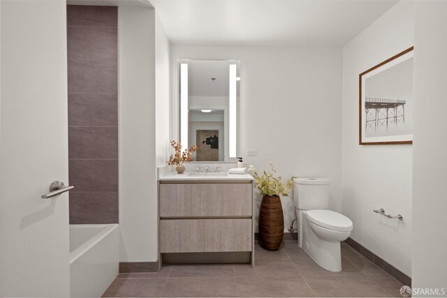 333 Beale St Unit 5I, San Francisco, CA 94105 - full bath with vanity and tile patterned flooring
