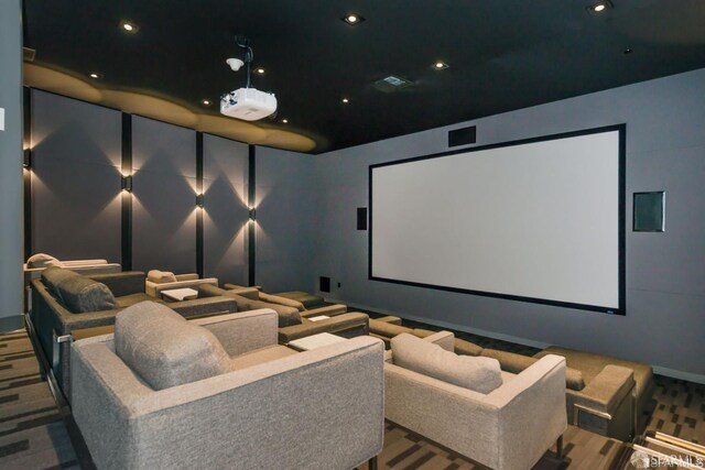 333 Beale St Unit 5I, San Francisco, CA 94105 - carpeted cinema room with baseboards