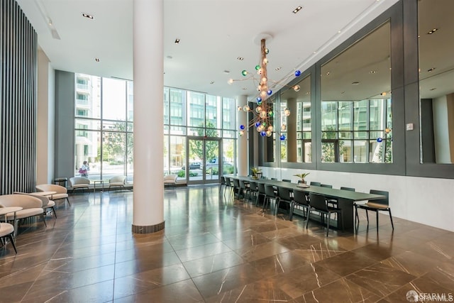 333 Beale St Unit 5I, San Francisco, CA 94105 - common area featuring expansive windows and a high ceiling
