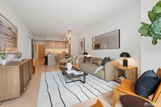 333 Beale St Unit 5I, San Francisco, CA 94105 - living area featuring light wood-type flooring