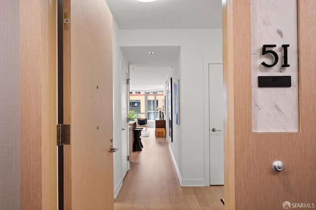 333 Beale St Unit 5I, San Francisco, CA 94105 - corridor with wood finished floors and baseboards