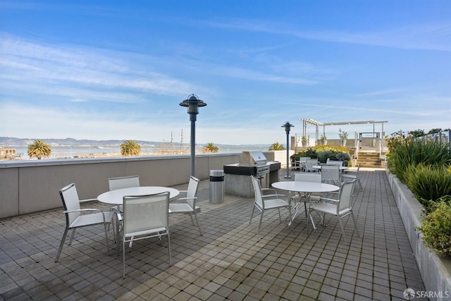 view of patio / terrace with a grill