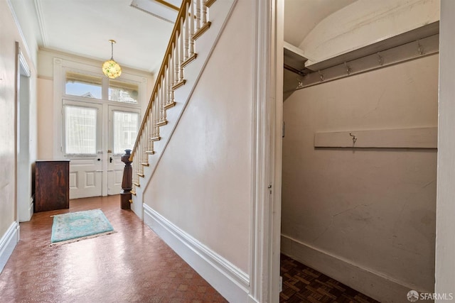 1075 Noe St, San Francisco, CA 94114 - entryway with stairway and baseboards