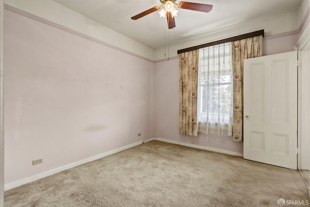 1075 Noe St, San Francisco, CA 94114 - carpeted spare room featuring a ceiling fan and baseboards
