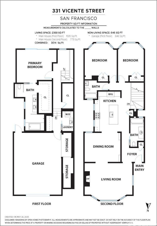 331 Vicente St, San Francisco, CA 94127 - view of property floor plan