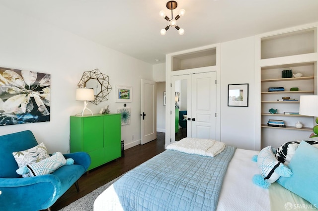 331 Vicente St, San Francisco, CA 94127 - bedroom featuring a chandelier and wood finished floors