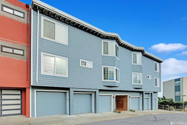 view of property with a garage