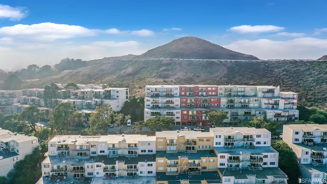 exterior space with a mountain view