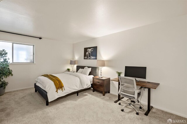 655 Corbett Ave Unit 505, San Francisco, CA 94114 - bedroom featuring light carpet, baseboards, and an office area