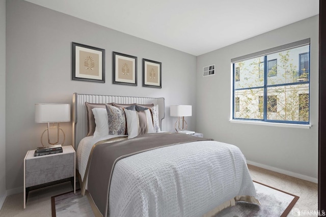 view of carpeted bedroom