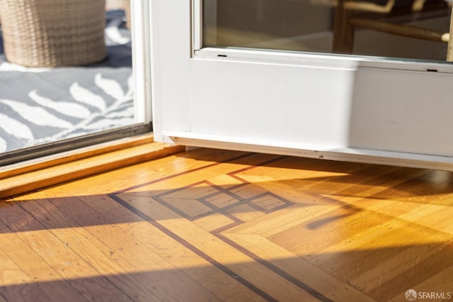 details featuring wood finished floors