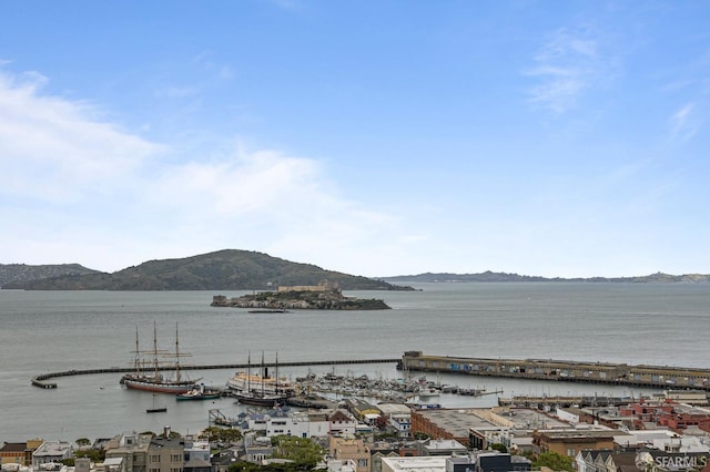 property view of water featuring a mountain view