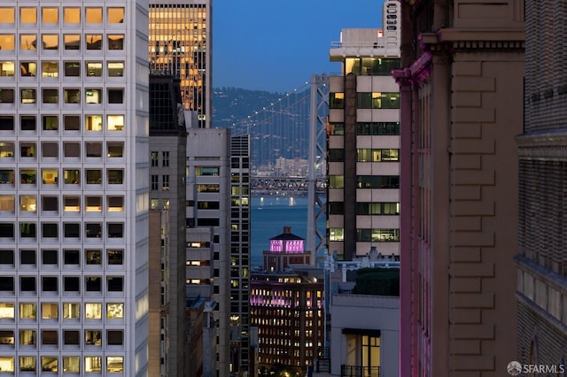 city view with a water view